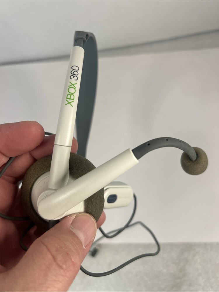 Microsoft Xbox 360 Communicator White/Gray Headband Headset Untested