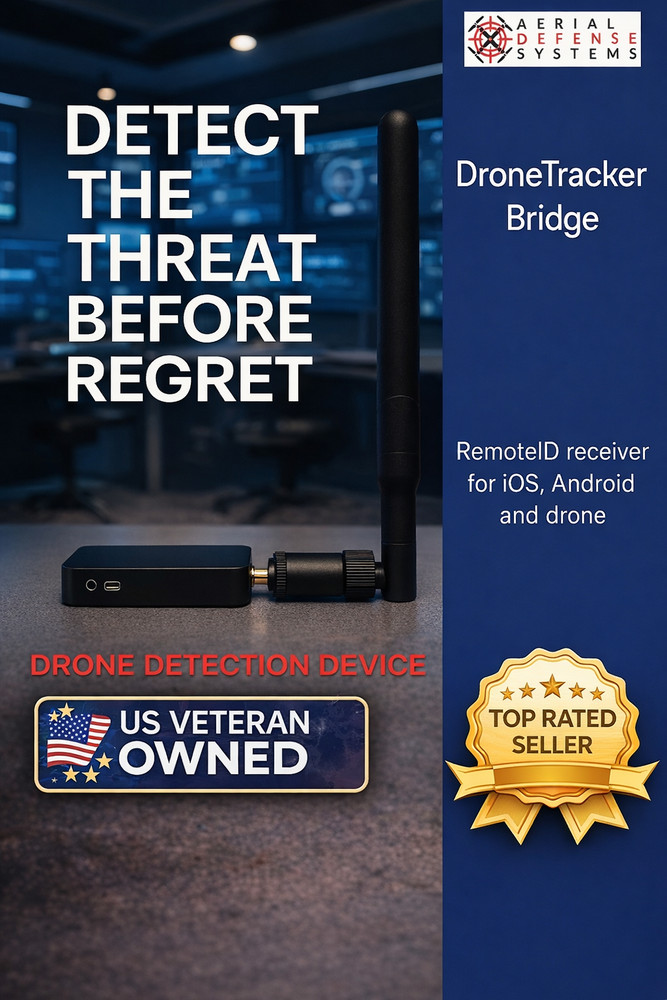 Portable Drone Detection Device – Remote ID UAV & Pilot Tracking System iOS Andr