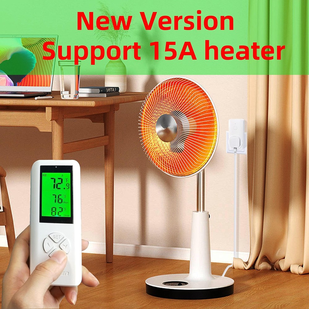 Wireless Temperature Controller Plug In Thermostat Heater Cooler Switch