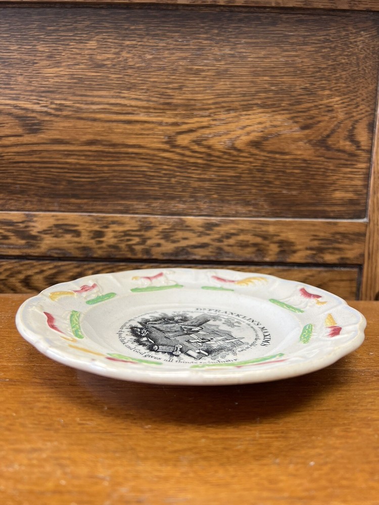 Antique Dr Franklin’s Maxim’s plate 1870
