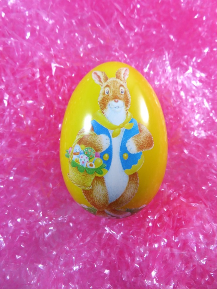 Empty Tin Easter Eggs NASCAR Bobby Labonte and Funny Bunny Rabbit Spring Décor