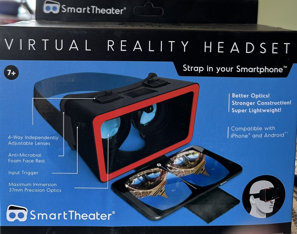 Virtual Reality Headset, Compatible with Iphone and Android Lightweight Apps