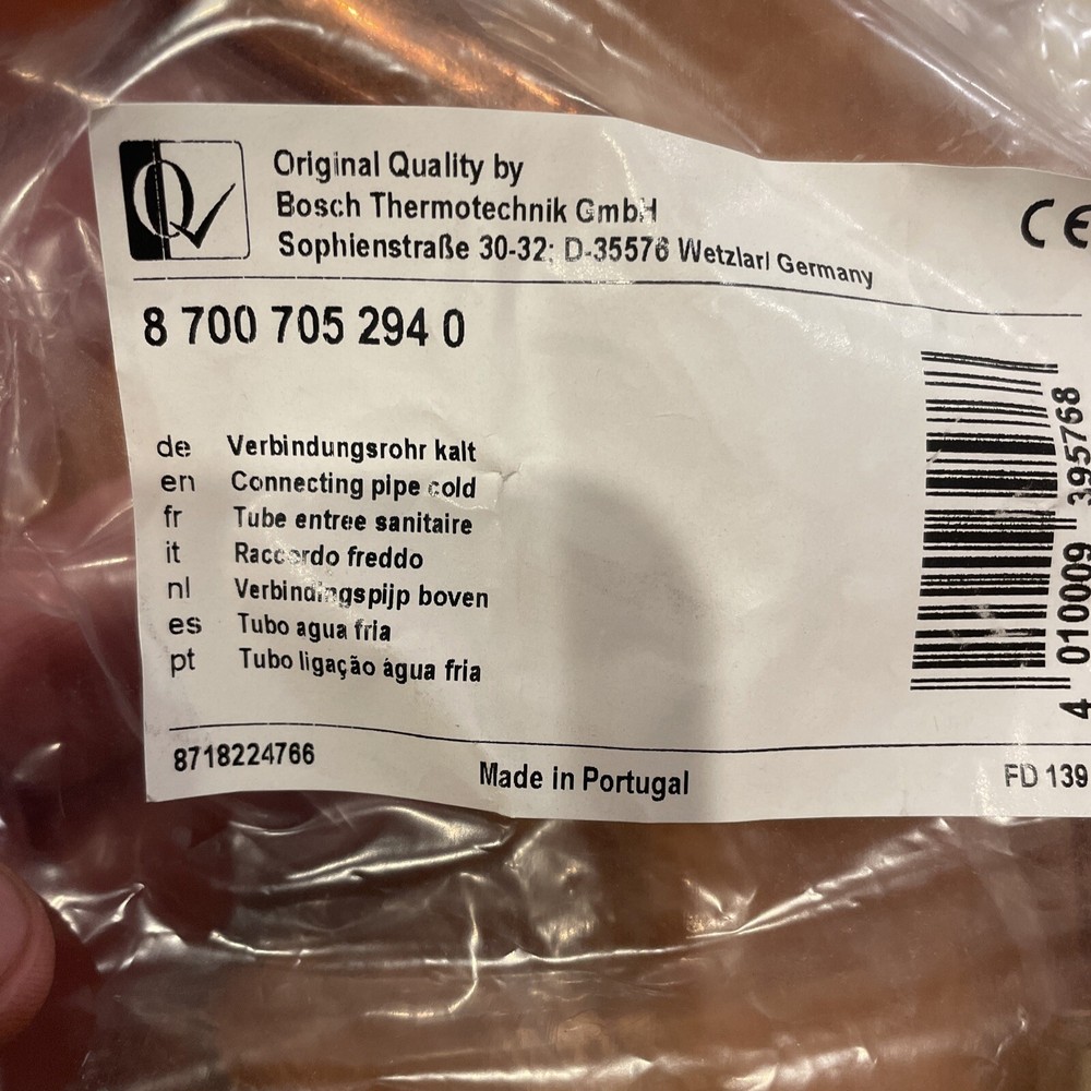 Bosch cold connecting pipe 87007056270 8 700 705 627 0 PG57