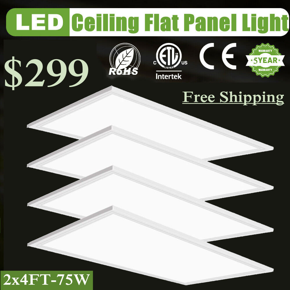WYZM 2x4FT 75Watt LED Panel Light Office Drop Ceiling Light 5000k White 7800lm