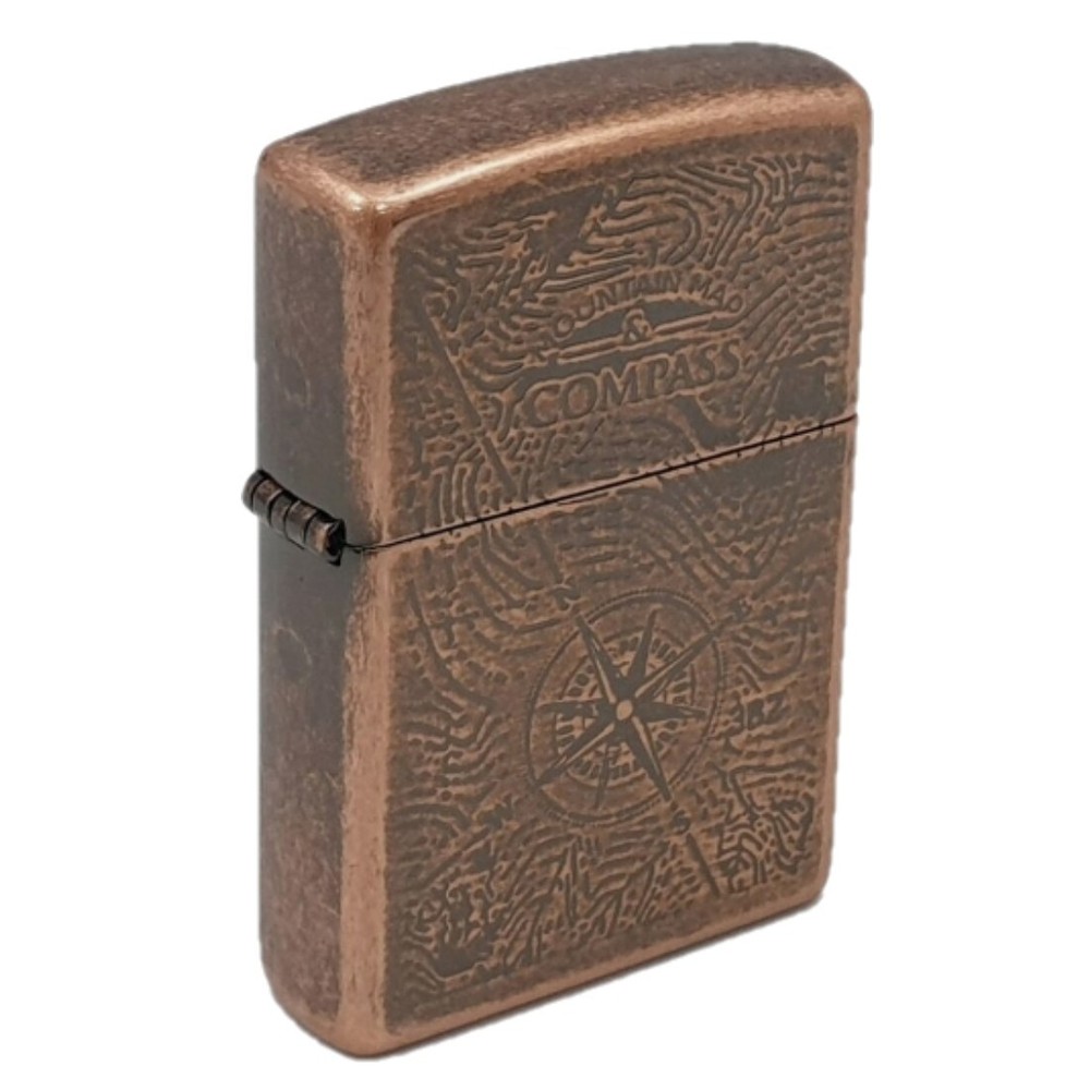Zippo Lighter Compass CA Korea Unique Design 📌 Genuine Windproof Engraved