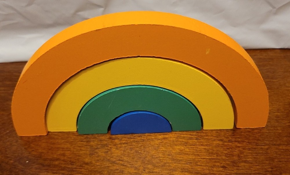 Rainbow Stacker/Puzzle Wood Toy