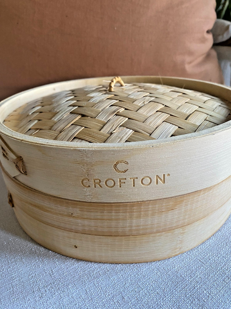 Crofton Bamboo Steamer Set with Lid for Vegetables