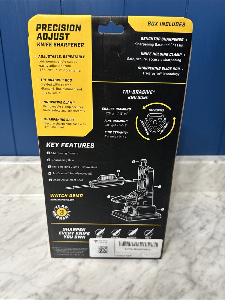 Work Sharp Black ‎Precision Adjust Knife Sharpener WSBCHPAJ Used