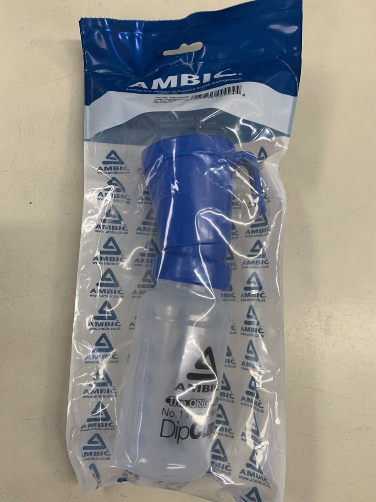 Ambic Non Return Teat Dip Cup - Blue