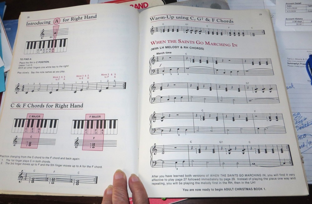 Level One, Basic Adult Piano Course by William Palmer, 96 pp., 1983