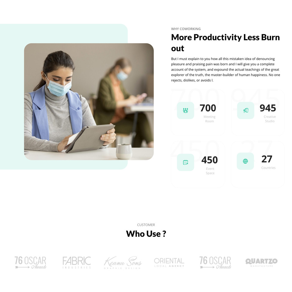 Working Space Website Design with Free VPS Web Hosting and Installation