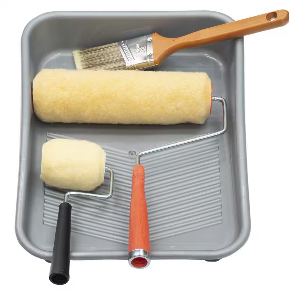 6-Piece Plastic Tray/High-Density Polyester Knit Paint Applicator Kit