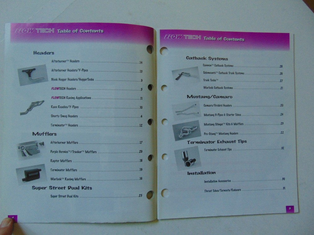 Vintage Original 1997/1998 Flowtech Performance Exhaust Application Catalog