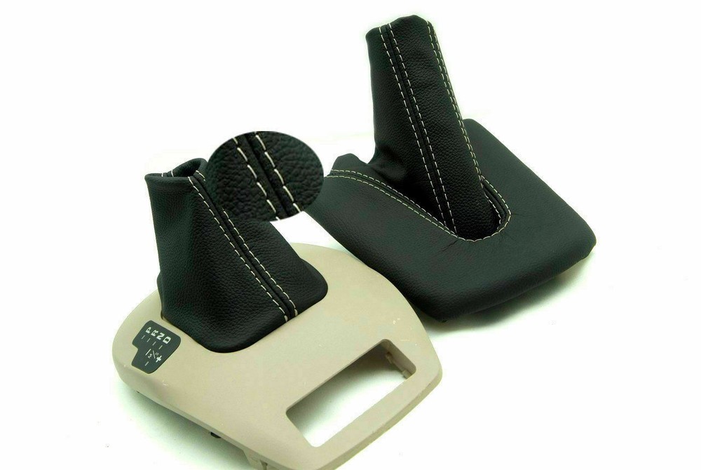 Fits 03-08 BMW M3 Z4 E85 86 Vinyl EBrake Boot & Auto Shift Boot Set Black, Beige
