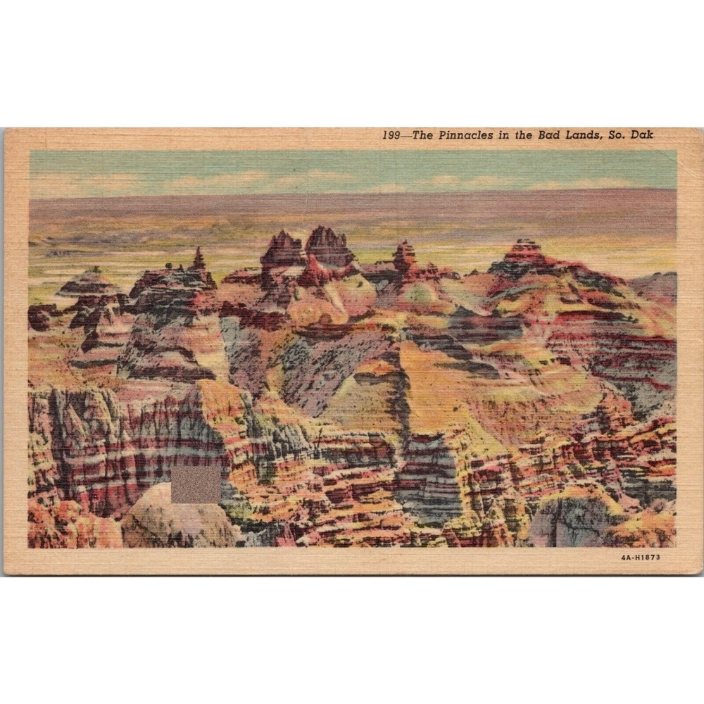 The Pinnacles in the Bad Lands SD Postcard PC540