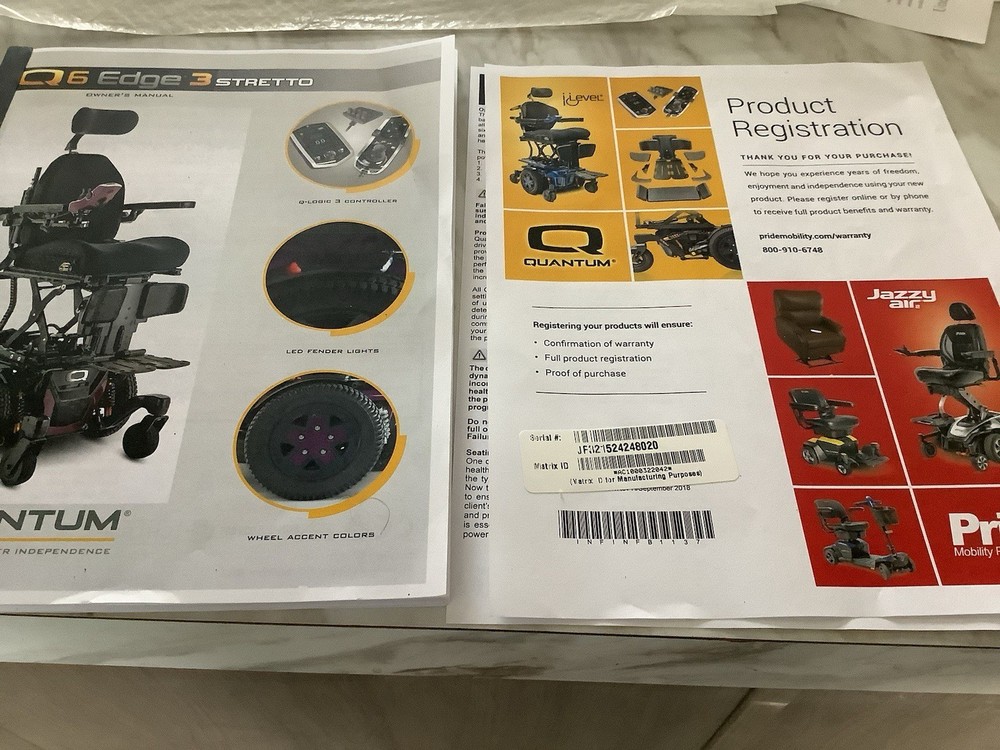 Quantum Q6 Edge 3 Power Wheelchair - Base Model - Excellent Condition