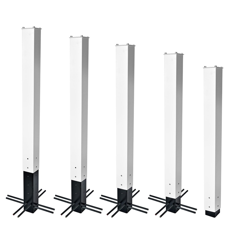 Mail Boss Post Depth Extender Black for Steel Mailbox Posts - Variable Height