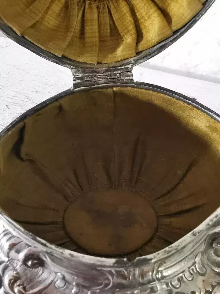 Magnificent German Solid Silver Jewellery Box Casket - 305g