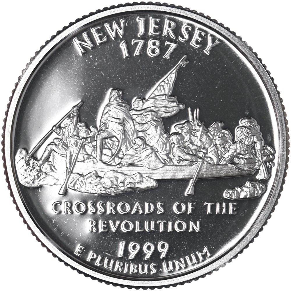 1999 S State Quarter New Jersey Gem DCam Proof CN-Clad