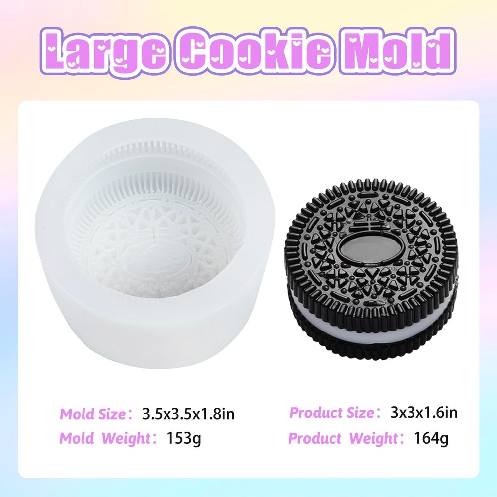 Taba Squishy Cookie Biscuit Mold Kit Large Small Sandwich Layer Craft Making