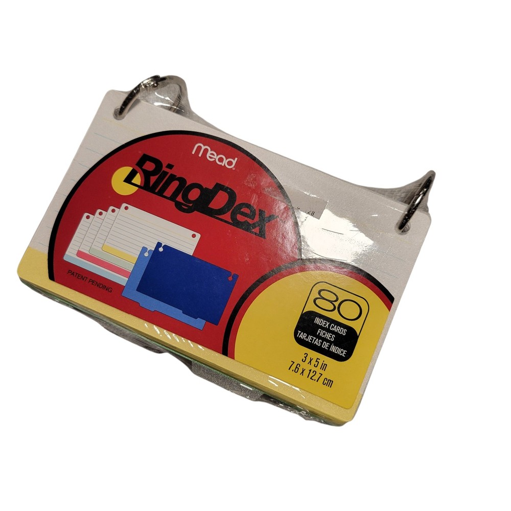 Mead Ring Dex 80 Index Cards On Rings