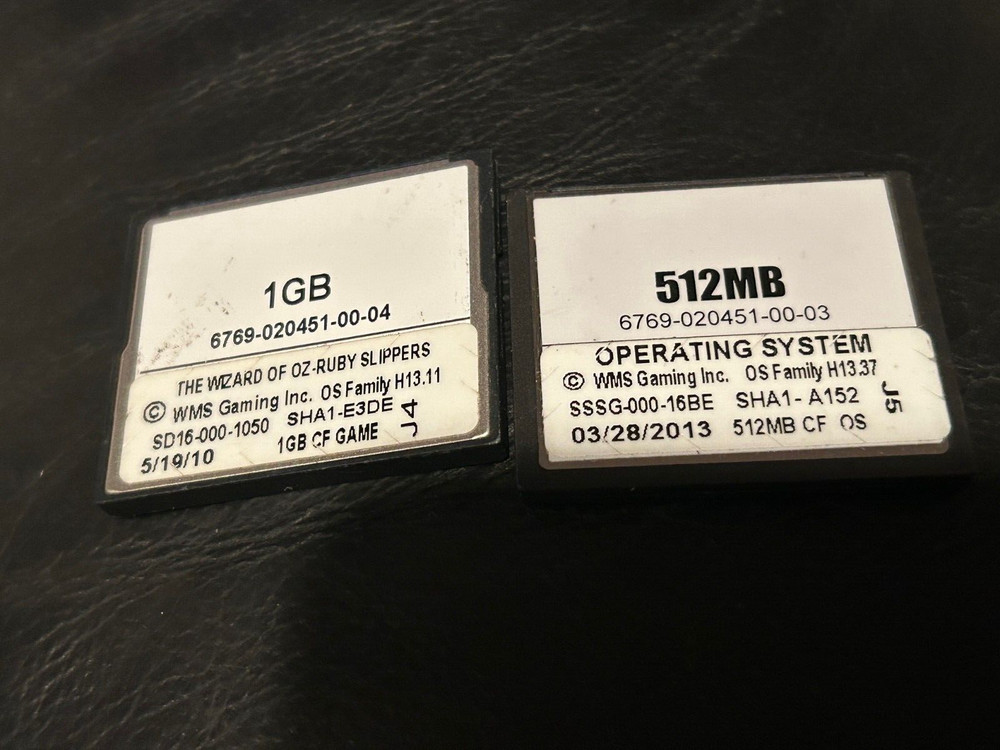 WIZARD OF OZ RUBY SLIPPERS    WMS BB1 SLOT MACHINE  SOFTWARE SET