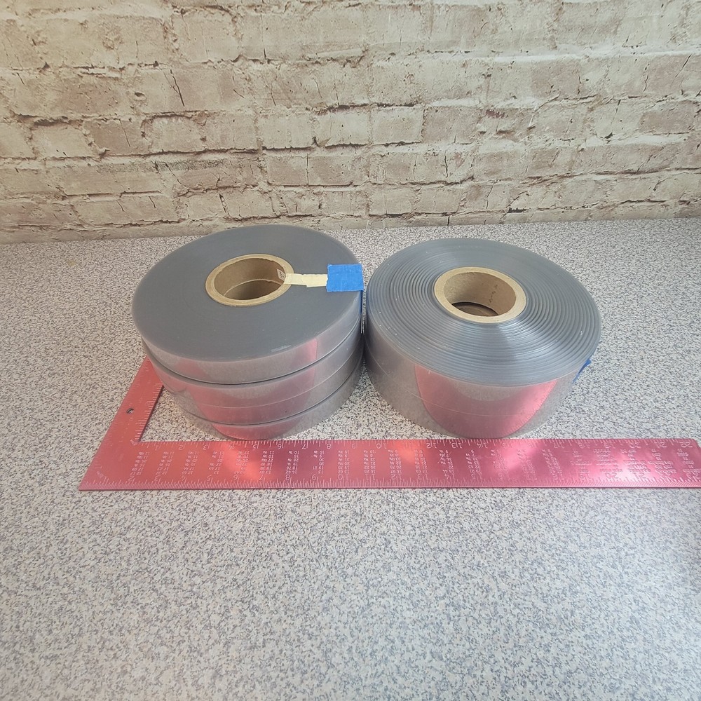 Clear STRAPPING Two Sizes 1.125" & 1.5", 6 Rolls Total, Poly? 4 Rolls S1400