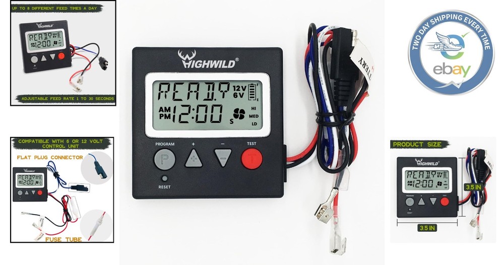 Universal 6V/12V Digital Game Feeder Timer for Efficient Deer Feeding