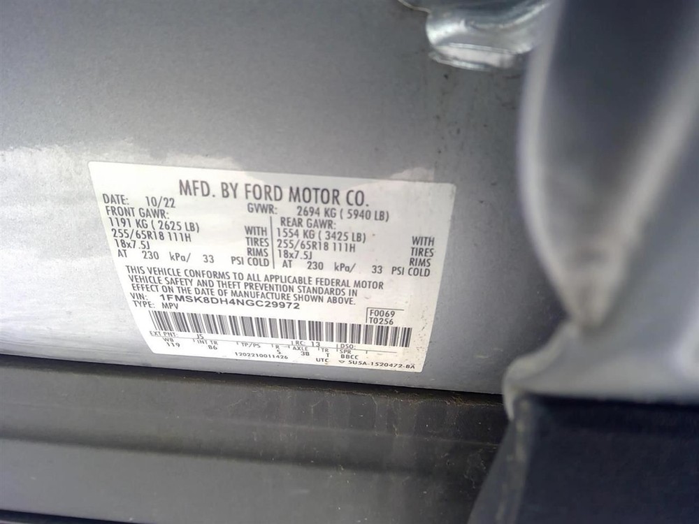 Passenger Camera/Projector Radar Unit Rear Fits 20-22 EXPLORER 2076646
