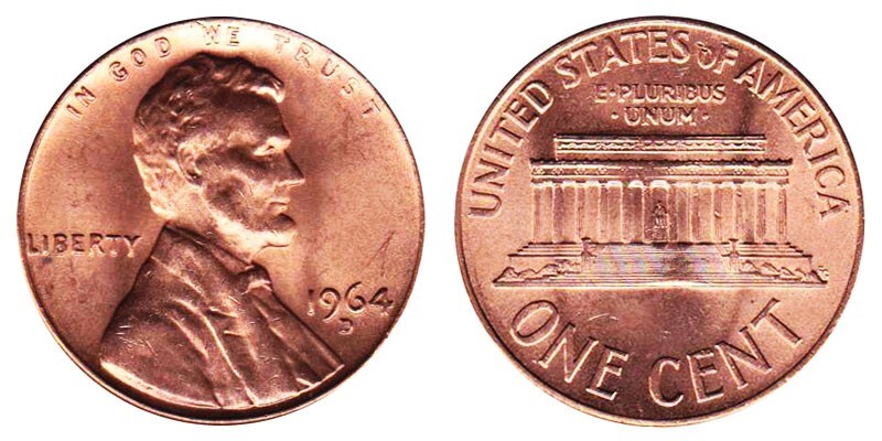 1964 D Lincoln Memorial Mint  from Mint Rolls