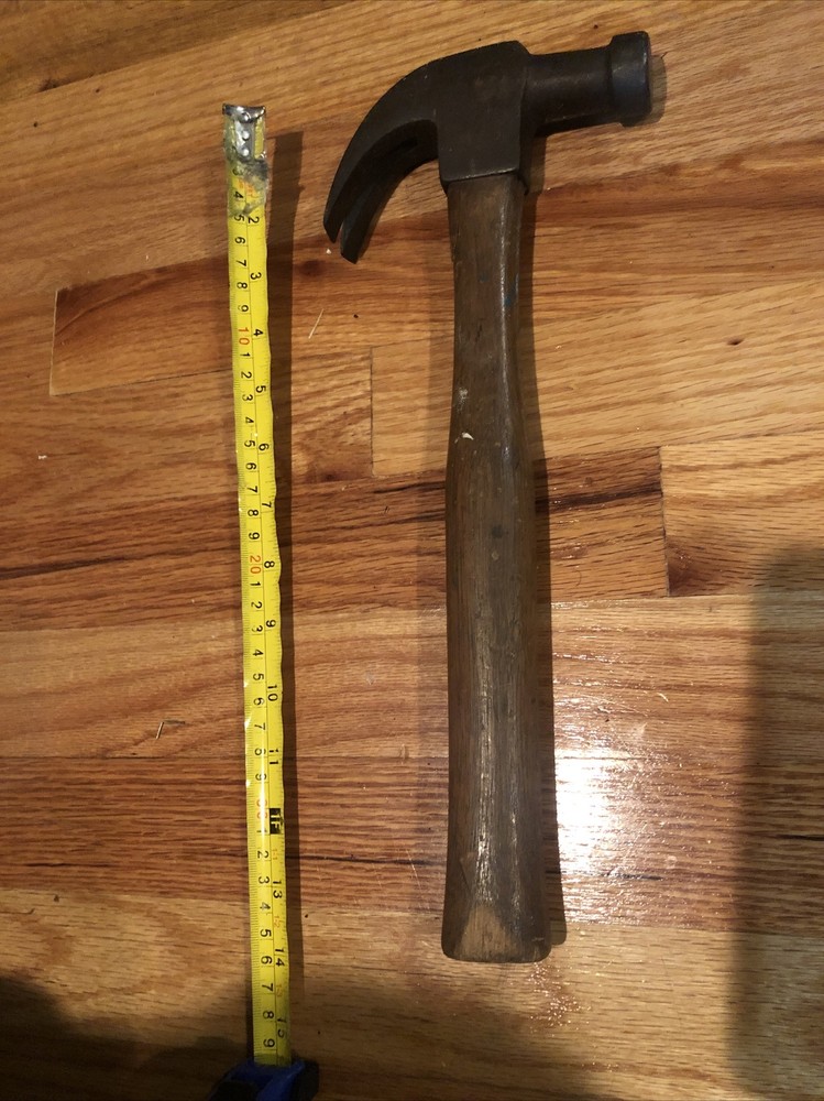 Vintage TRUE TEMPER Claw Original Wood Handled Hammer