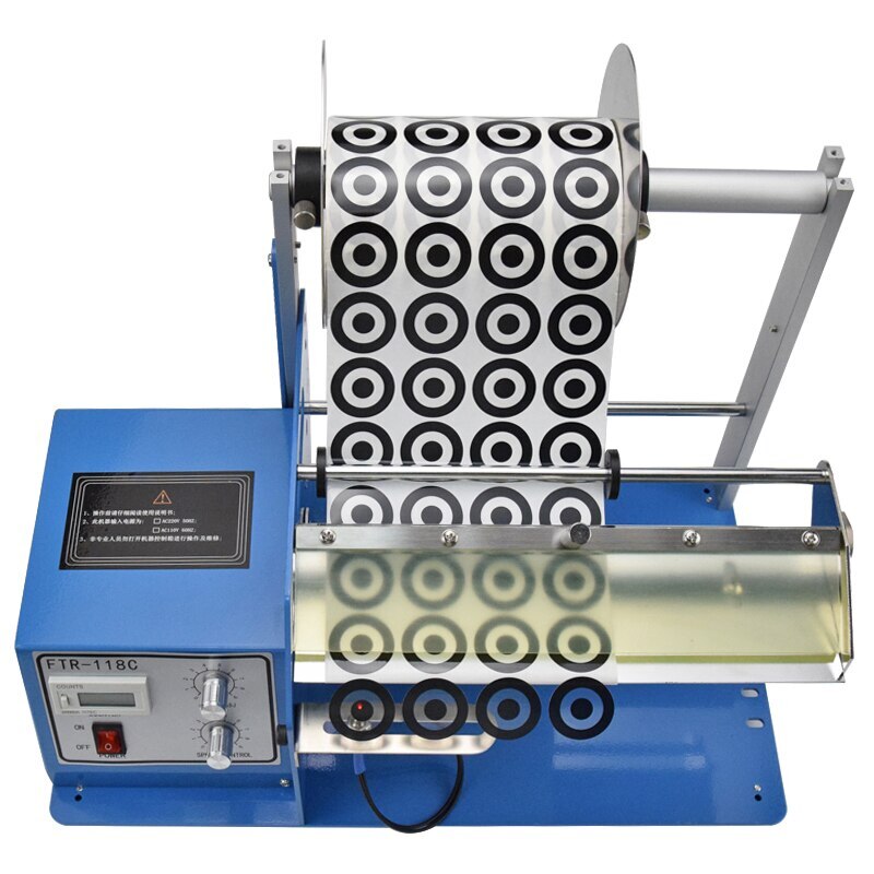 Electric Fibre Optical Sensor Transparent Label Stripping Dispenser Machine