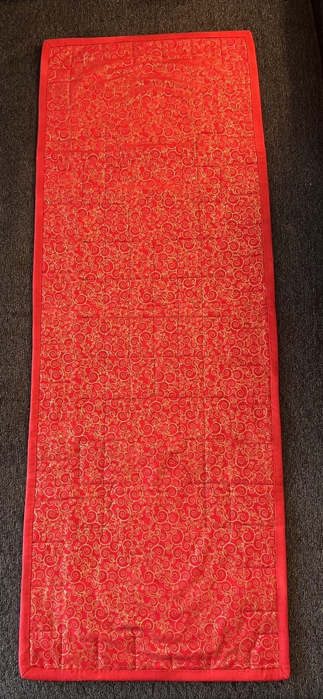 Handmade Quilted Santa Table Runner