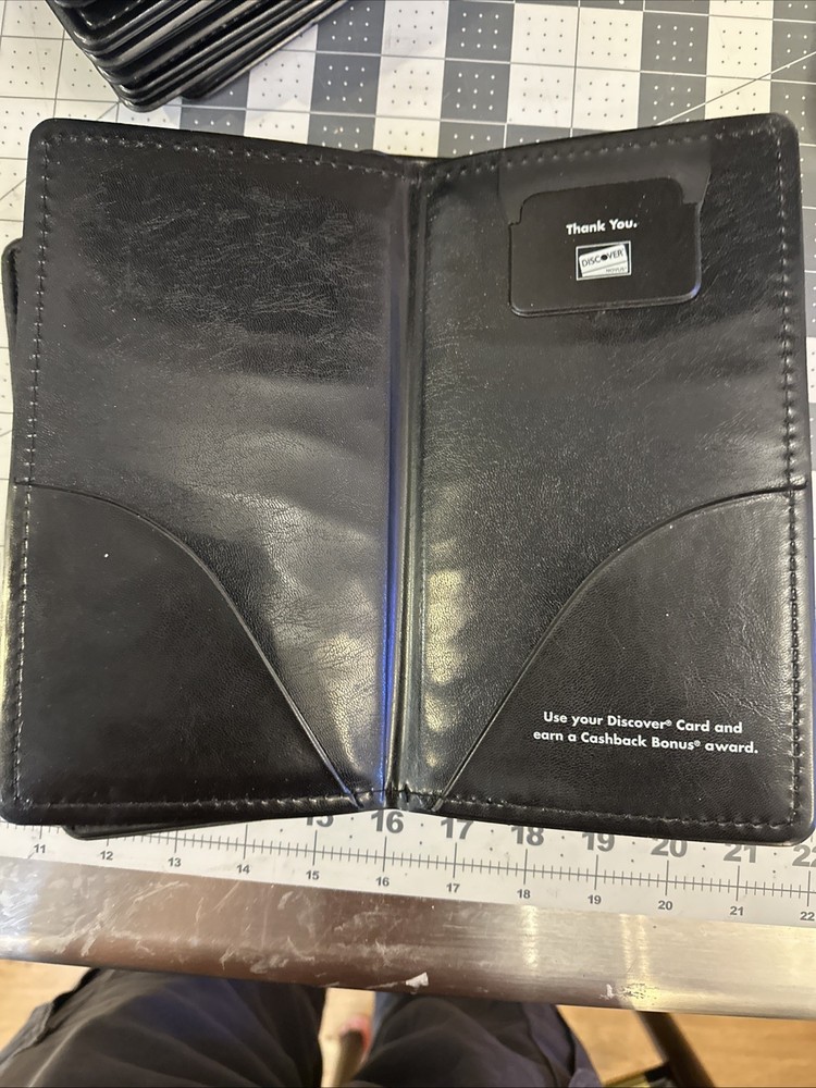 9- Used Double Panel Discover CHECK Books PRESENTERS RESTAURANT