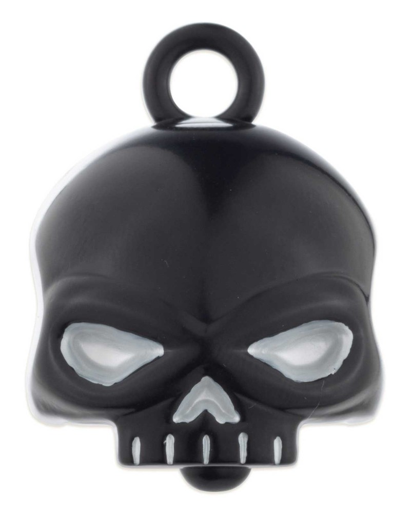 Harley-Davidson Sculpted Skull Bar & Shield Logo Ride Bell, Solid Black