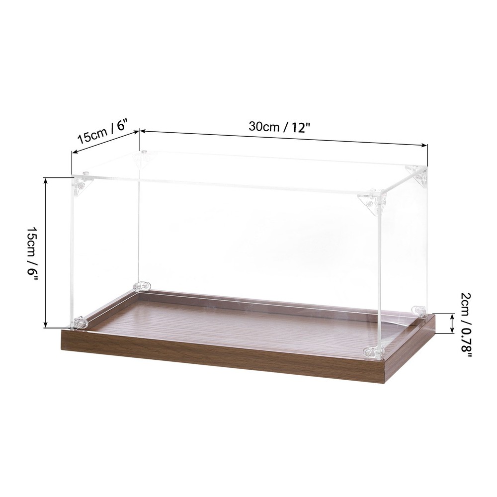 Acrylic Display Case, 12''x6''x6'' Clear Display Box Assemble Dustproof