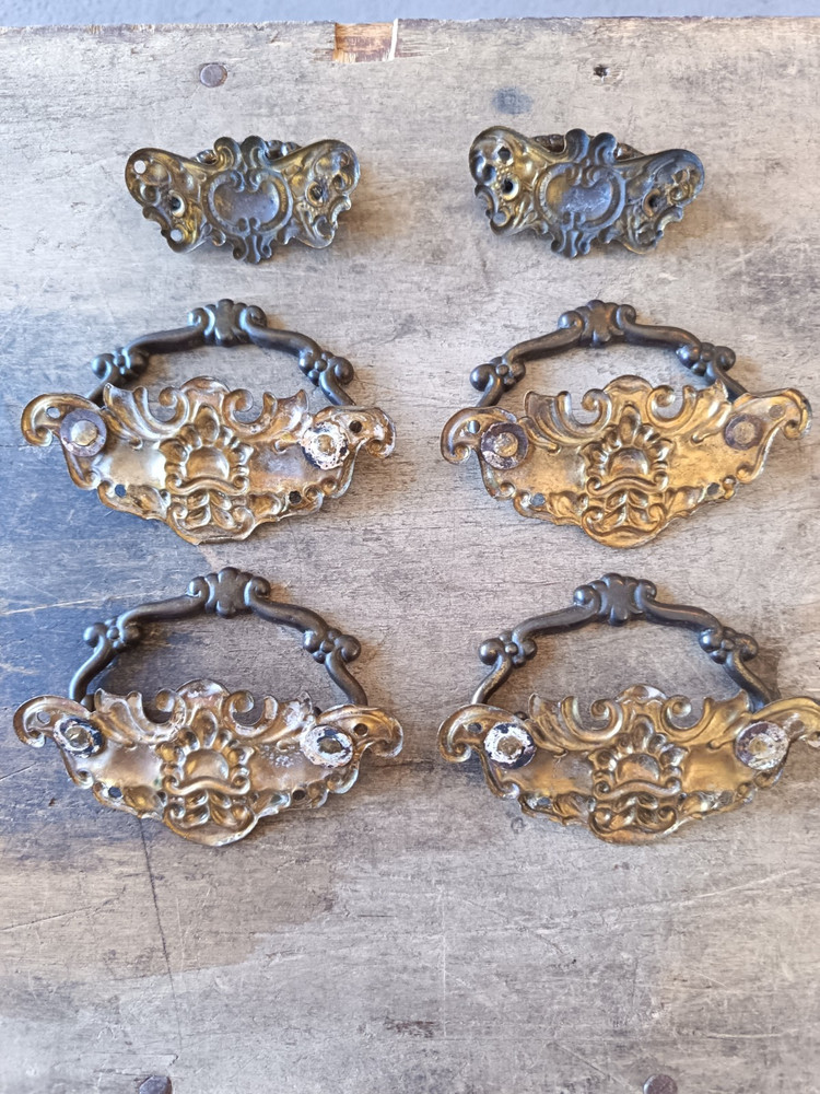 Antique Brass Drawer Handles Pulls Set