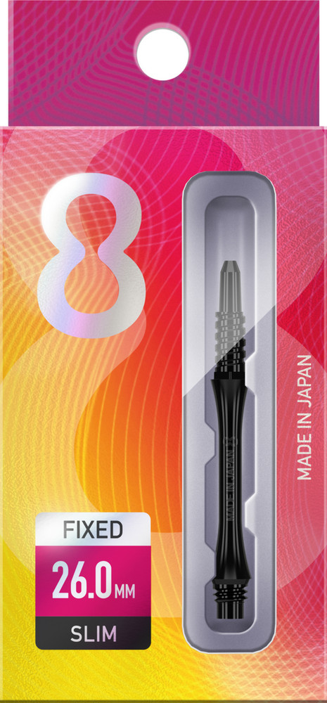 Target 8 Flight Slim Black 26mm Fixed Shaft