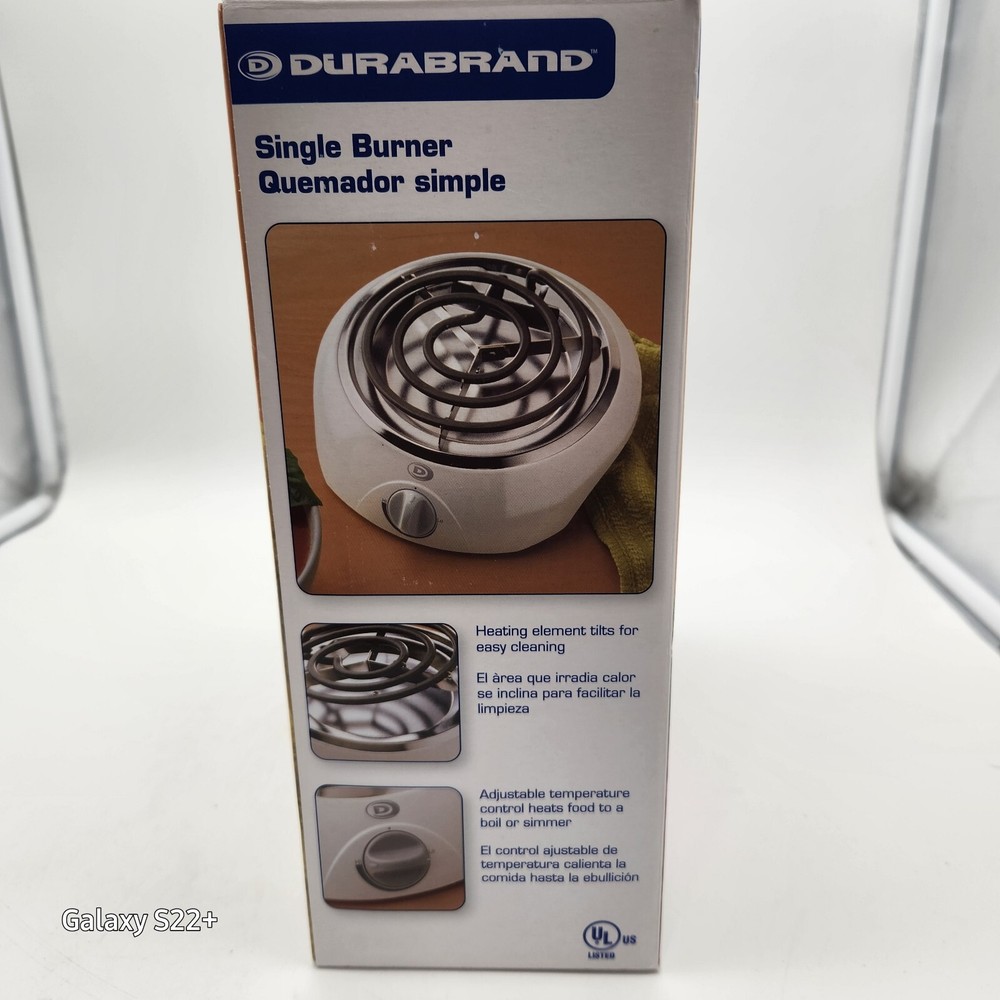 Single Burner Hot Plate DURABRAND BR-0130 Adjustable Temperature New