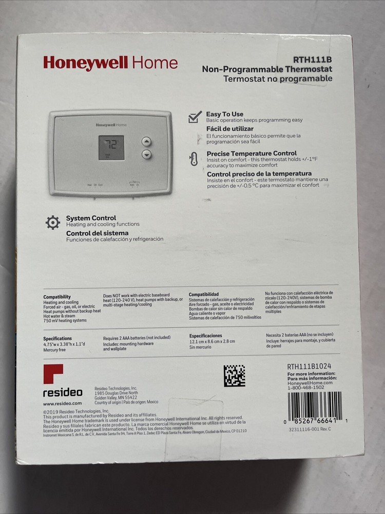 honeywell home Rth111b Non-programmable Thermostat
