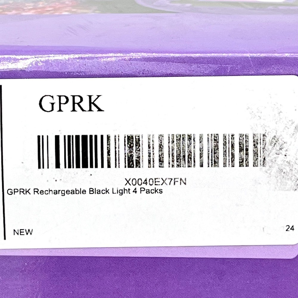 Cordless Portable Rechargeable Black Light GPRK - 4 Pack