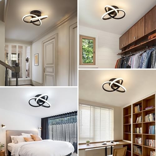 10 Inch Modern Ceiling Light, 24W LED Dimmable Ceiling Light with Remote