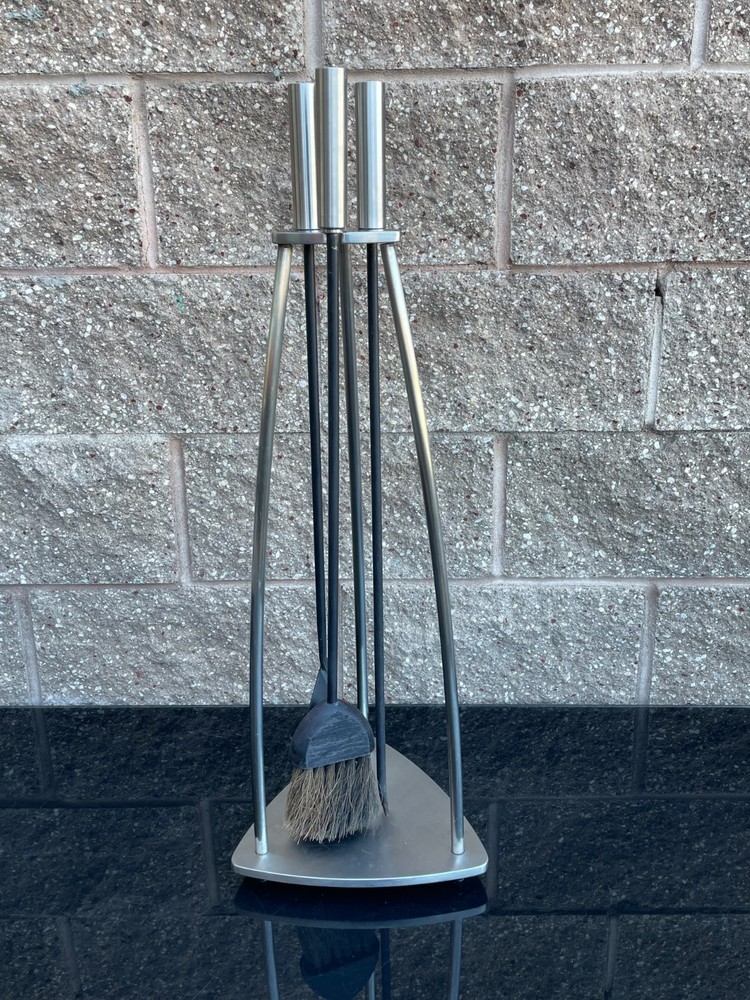 Danish Fireplace Fire Tools Set George Nelson Era Mid Century Modern