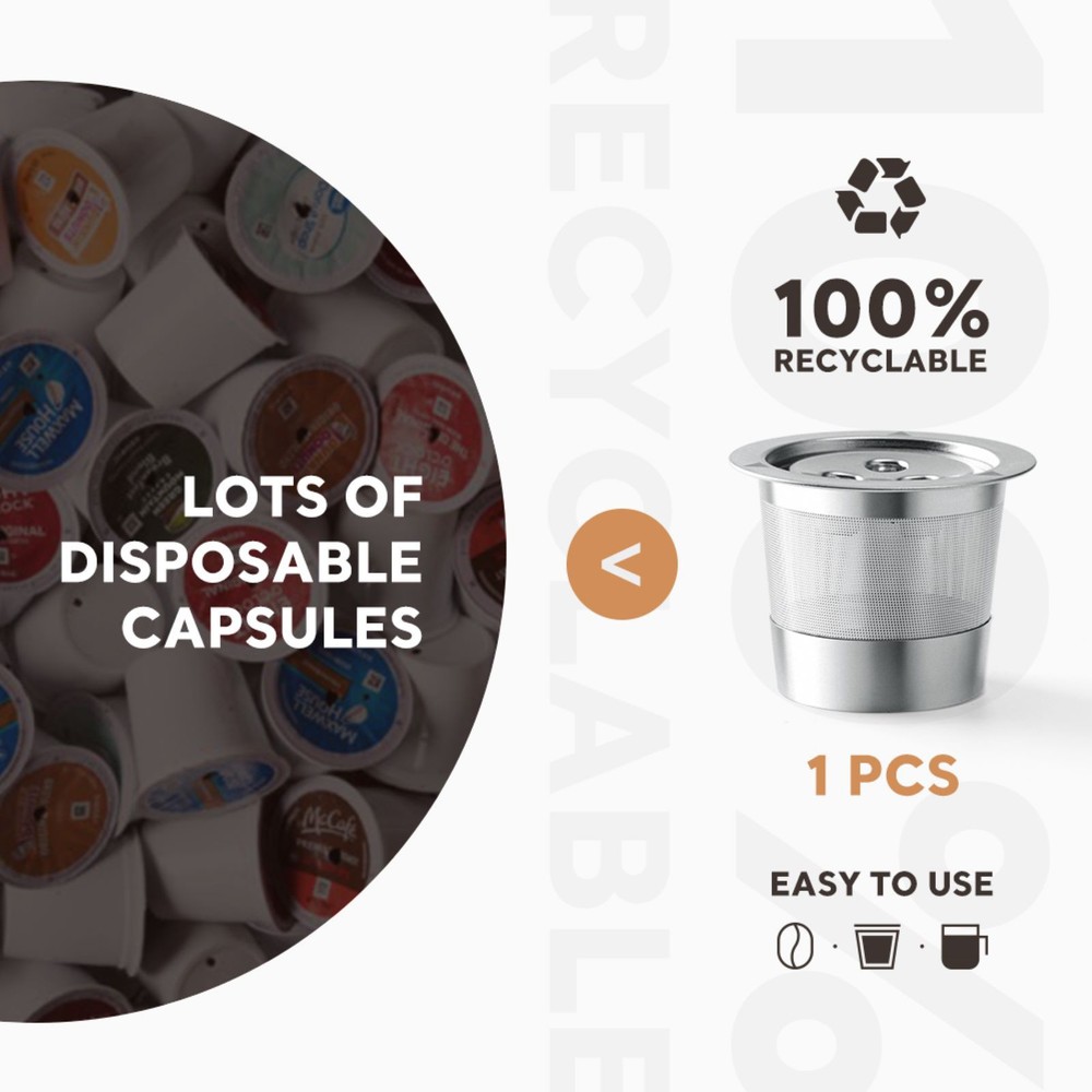 Stainless Steel Capsule Filter Shell Accessory For Ninja Coffee Machine