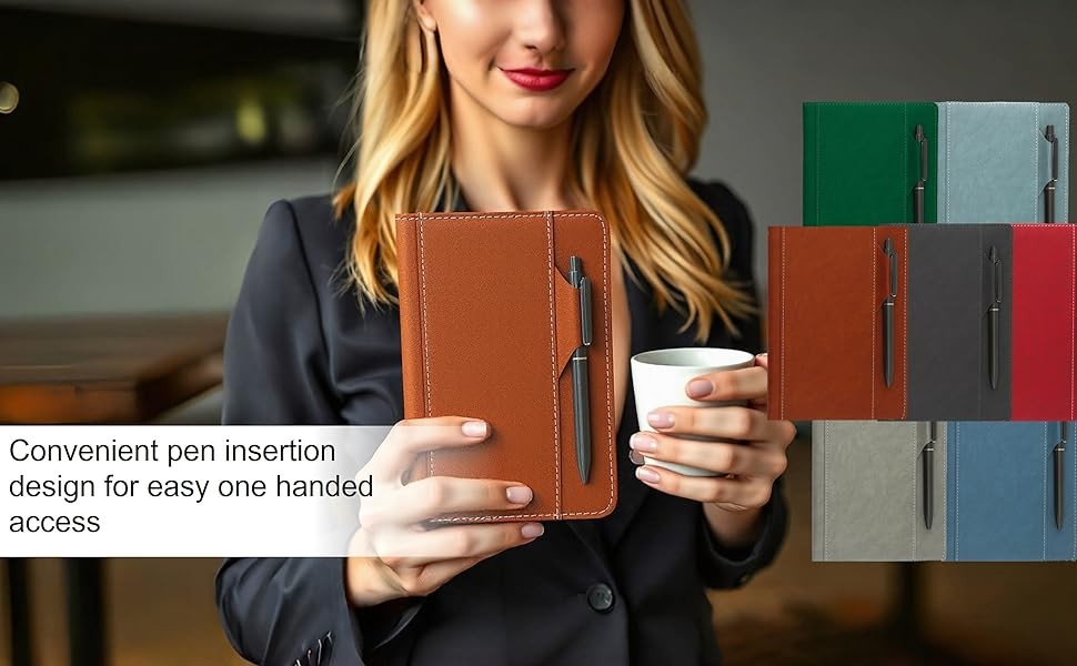 Premium Notebook with Pen and Clip, Card