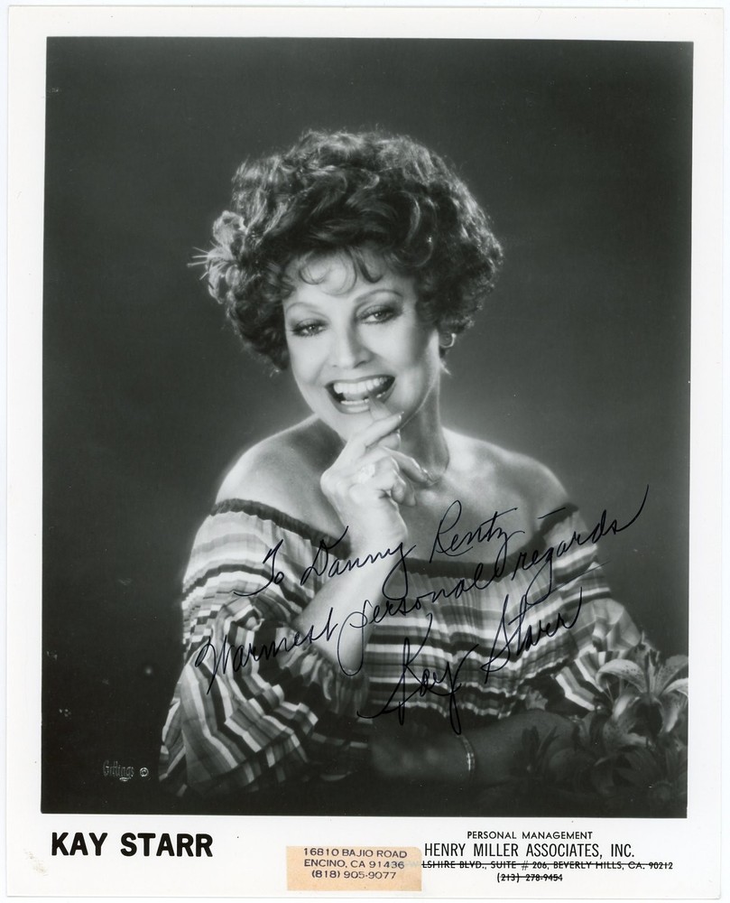 Kay Starr - Signed B&W Photograph