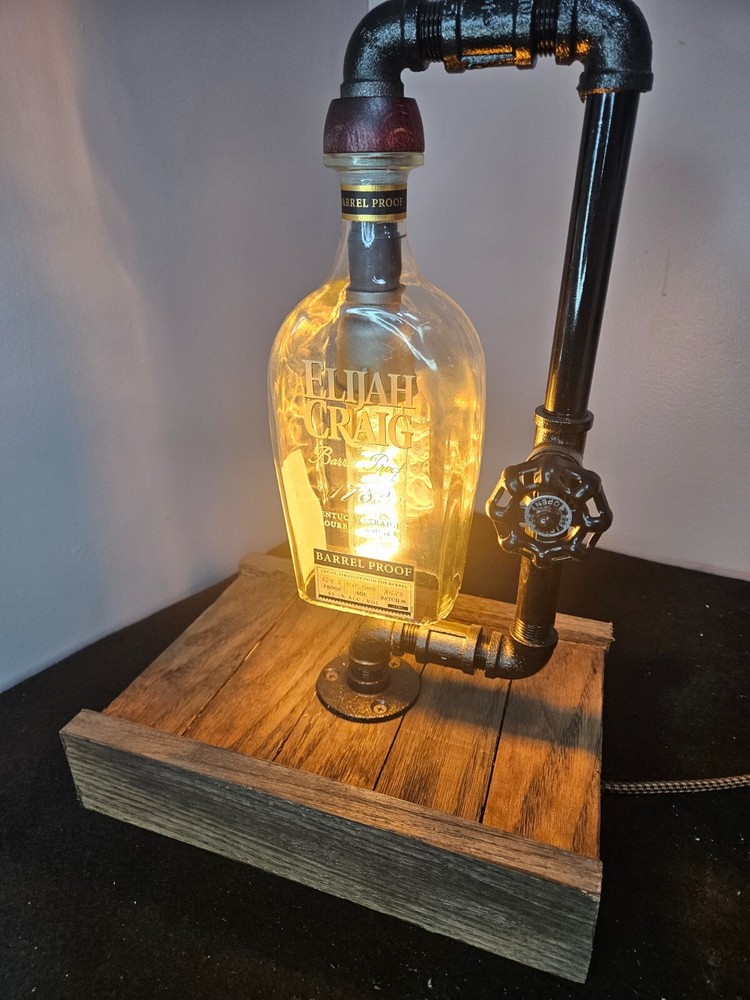 Elijah Craig - Rustic Bottle Bar Lamp Light Decor
