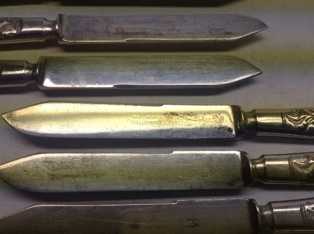 11 Wm Rogers International Magnolia Silverplate Solid Fruit Knives