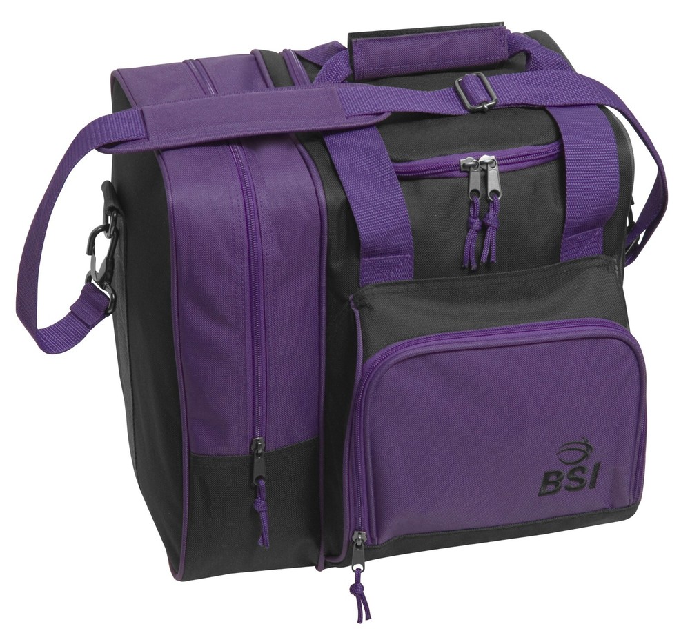 BSI Deluxe Single Bowling Bag Black/Purple