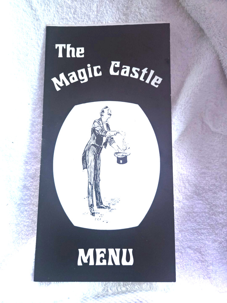 The Magic Castle Hollywood Vintage Dinner Menu